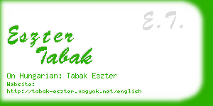 eszter tabak business card